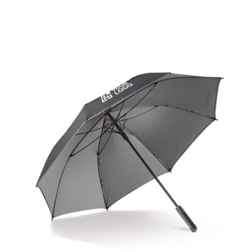 Windbestendige paraplu met ergonomische handgreep 25'' met jouw bedrukking