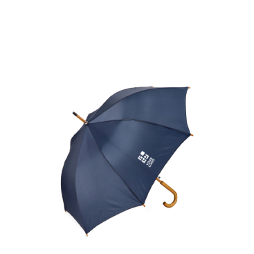 Paraplu in diverse kleuren met gebogen houten handvat Ø103