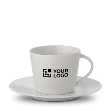 Espresso porseleinen koffiekopje met schotel 160ml met jouw bedrukking