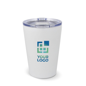 Dubbelwandige takeaway beker van keramiek 300ml met jouw bedrukking