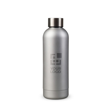 Dubbelwandige RVS fles met matte afwerking 500ml met jouw bedrukking
