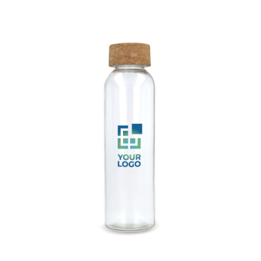 Klassieke fles van gerecycled glas met kurken dop 500 ml