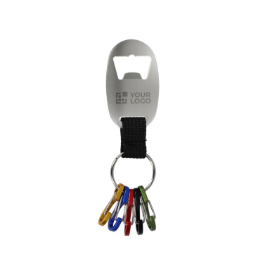 Sleutelhanger met opener en 5 haakjes om sleutels aan te hangen