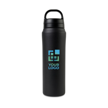 Waterfles van gerecycled roestvrij staal met dubbele dop 470 ml