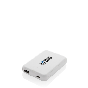 Draadloze magnetische powerbank van gerecycled plastic 5.000 mAh