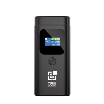 Stevige aluminium powerbank met HD-kleurendisplay 15.000 mAh