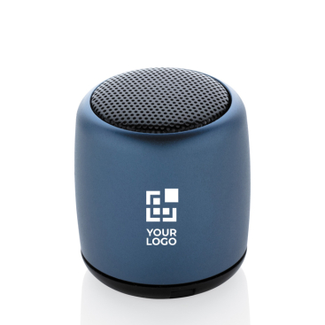 Compacte tonvormige bedrukte speakers kleur marineblauw