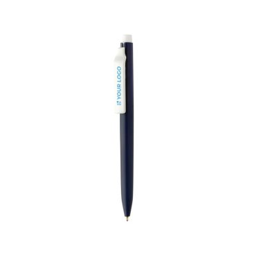 Pen van gerecycled plastic met ultra‑vloeiende blauwe inkt