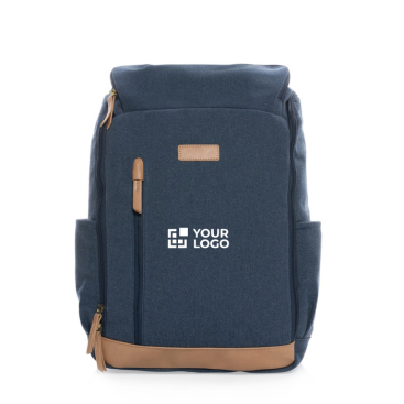 Computerrugzak van gerecycled materiaal weergave met jouw bedrukking