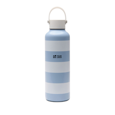 Lekvrije thermofles met stranddesign en draaglus 600ml