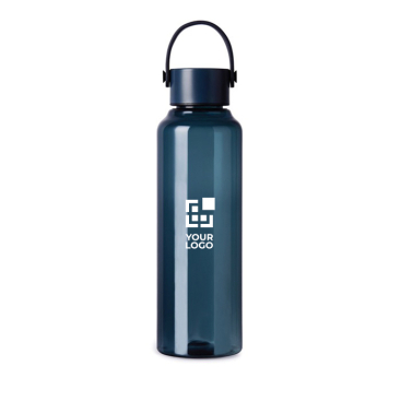 RPET-fles met minimalistisch design, stalen dop en handvat 550 ml