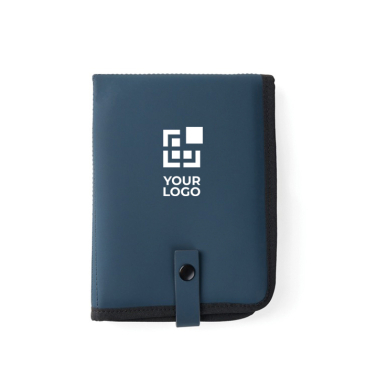 Kussen van gerecycled materiaal met druksluiting en opvouwbaar design