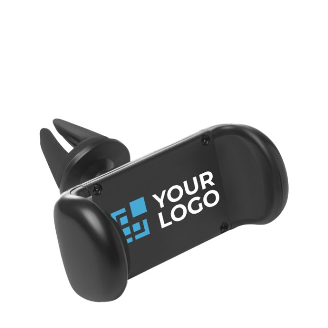 Telefoonhouder met logo voor in de auto kleur zwart