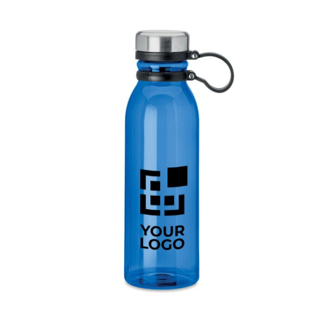 Grote RPET fles met logo weergave met jouw bedrukking