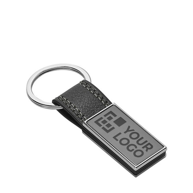 Klassieke sleutelhanger met logo voor bedrijven weergave met jouw bedrukking