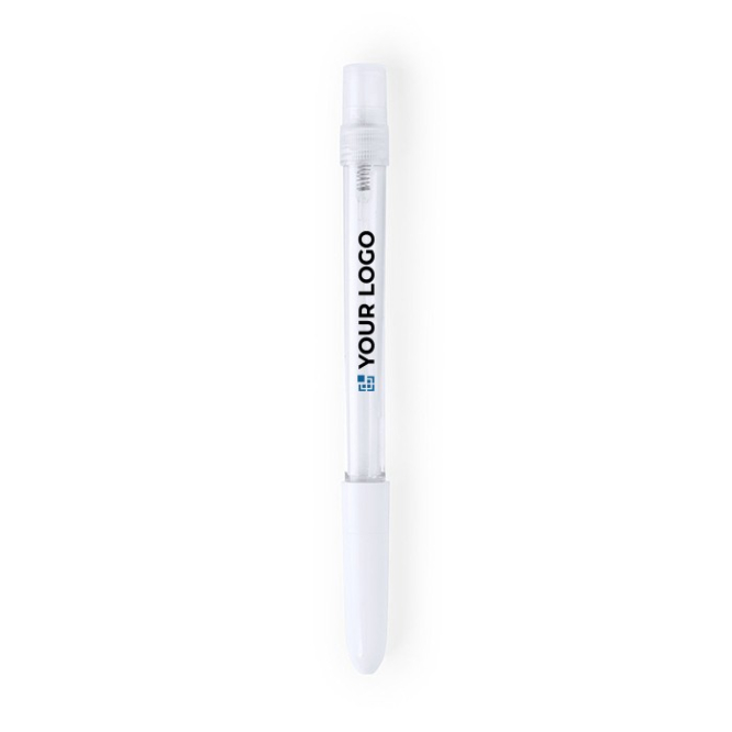 Pen met ontsmettingsspray kleur wit