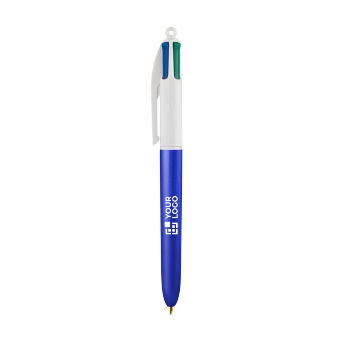 Moderne BIC® bedrukte pen met 6 inktkleuren kleur groen
