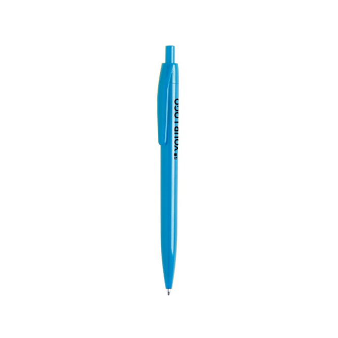 Balpennen met logo in diverse kleuren kleur blauw eerste weergave