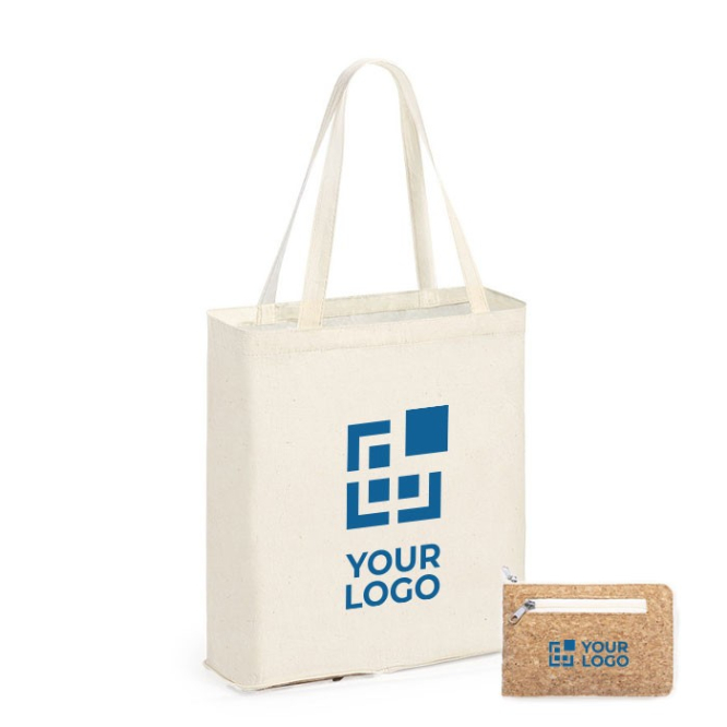 100% katoenen, opvouwbare tas  kleur naturel