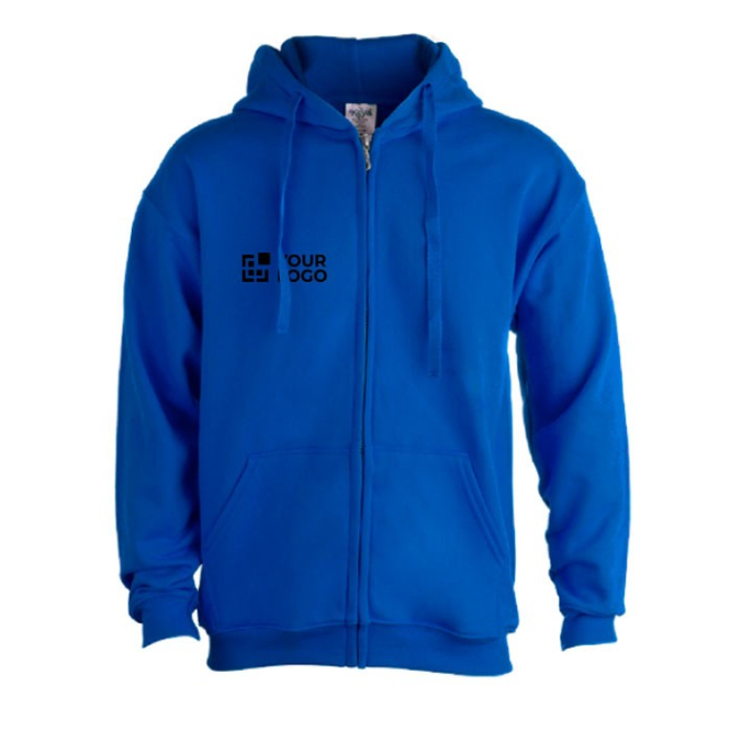 Promotionele hoodies met rits, 280 g/m2 weergave met jouw bedrukking