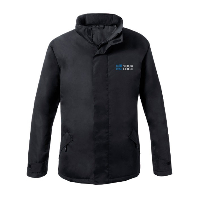 Waterdichte parka voor merchandising in de kleur zwart