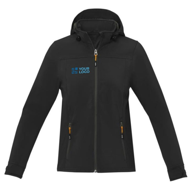 Softshell damesjas bedrukt met logo, 300 g/m2 weergave met jouw bedrukking