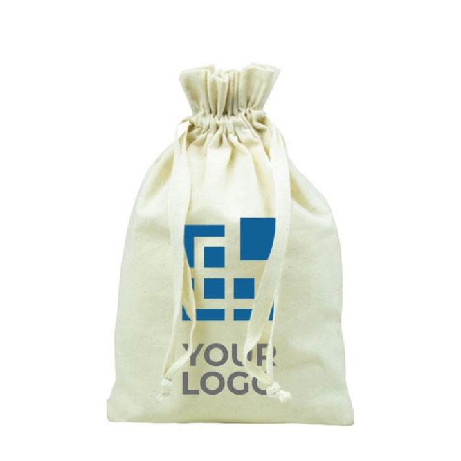 Middelgrote katoenen tasjes met logo
