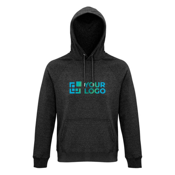 Eco sweaters bedrukken met capuchon 280 g/m2 weergave met jouw bedrukking