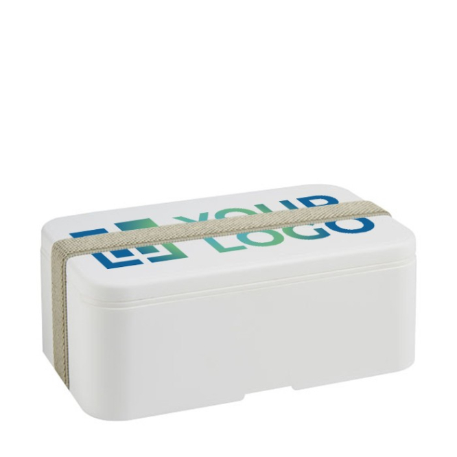 Exclusieve enkellaagse lunchbox weergave met jouw bedrukking