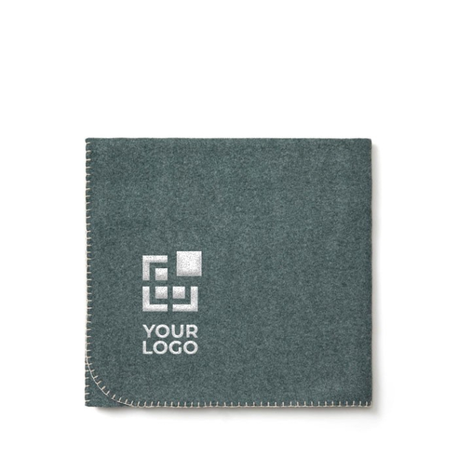 Gedeeltelijk gerecyclede Schotse fleece deken met logo