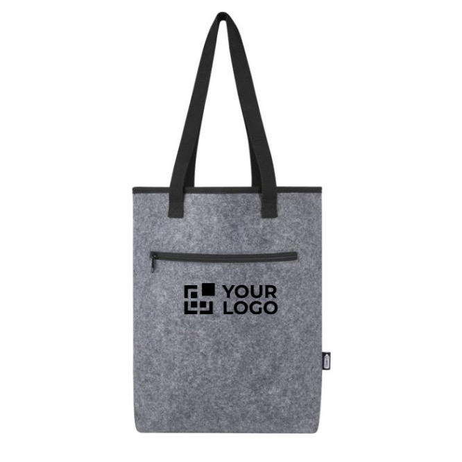 Thermos boodschappentas met logo van gerecycled vilt 