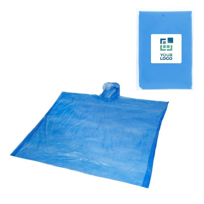 Wegwerpponcho van gerecycled plastic met capuchon onesize
