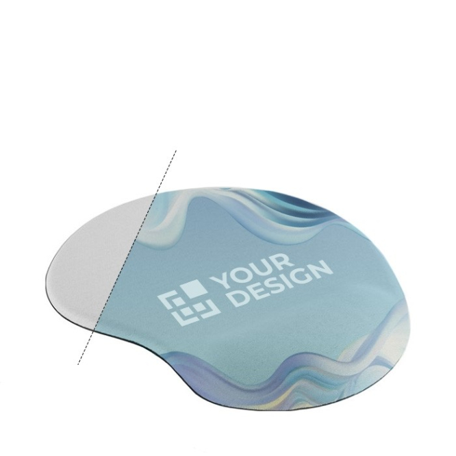 Ronde muismat met polssteun voor full colour bedrukking
