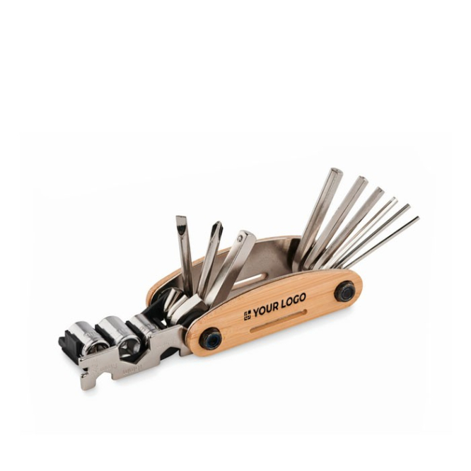 Multitool van bamboe met 11 functies