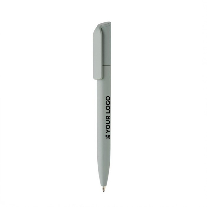 Mini ecovriendelijke balpen met draaiknop en blauwe inkt Dokumental®