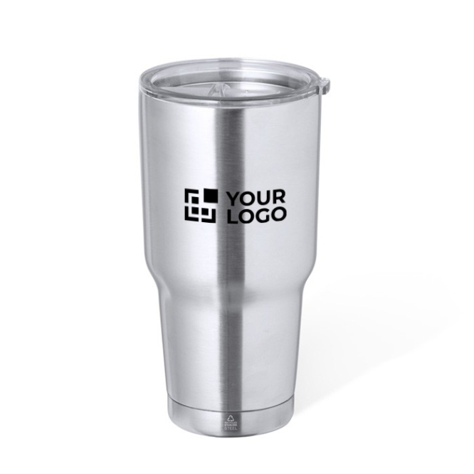 Dubbelwandige RVS beker met 800 ml dispenser