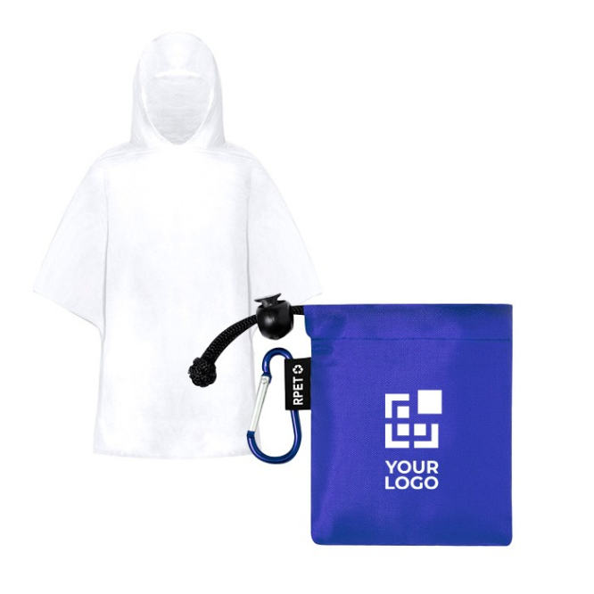 Kinderponcho in diverse kleuren met draagtas