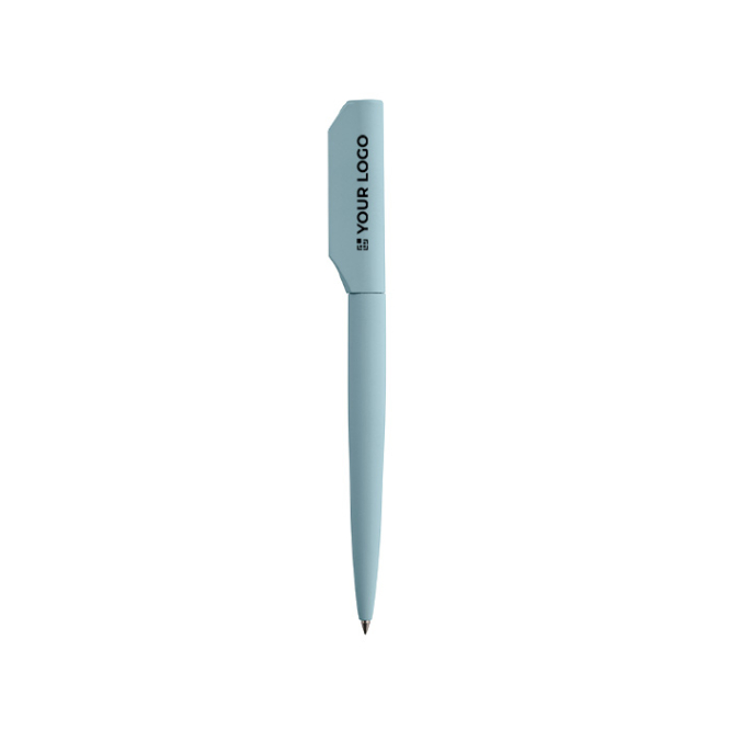 Draaibare pen van gerecycled aluminium met zwarte inkt