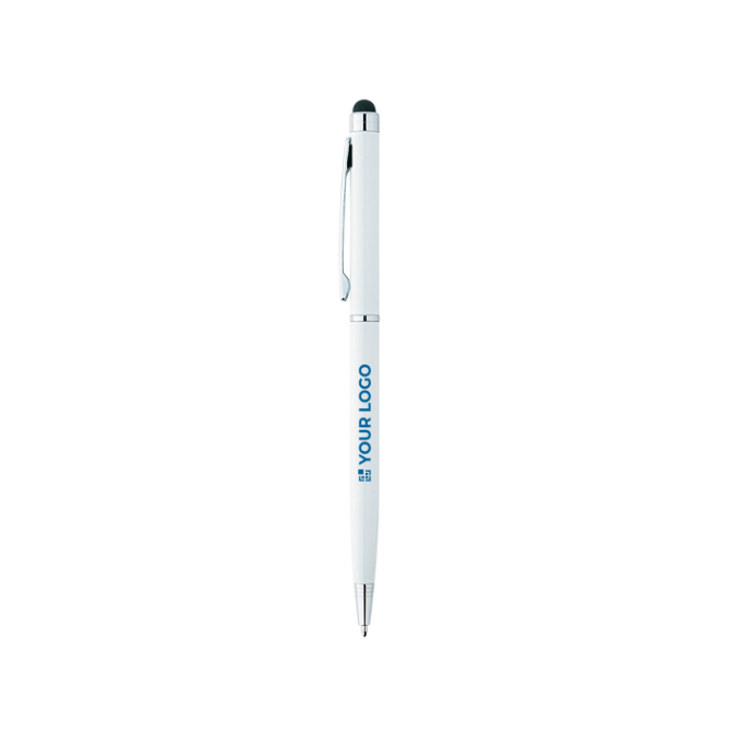 Metalen pen met stylus en blauwe inkt Sleek Stylus BIC®