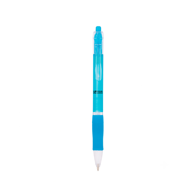 Plastic pen met translucente behuizing en blauwe inkt Click BIC®