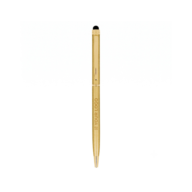 Metalen pen met touchfunctie en blauwe inkt Sleek Stylus BIC®
