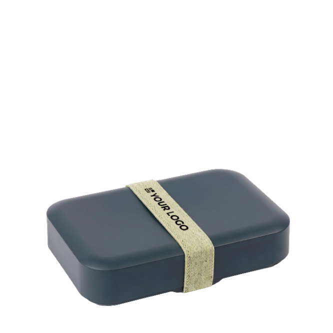 Lunchbox van gerecycled kunststof met elastische band