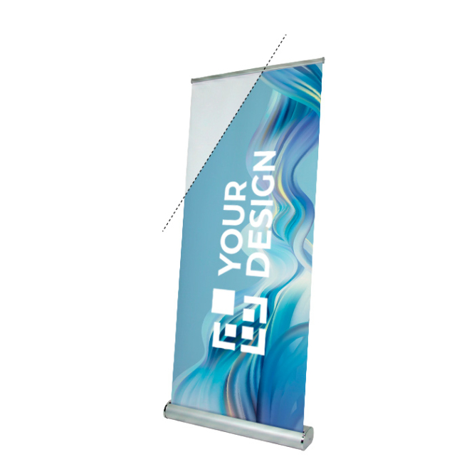 Middelgrote roll-up banner met draagtas, gemaakt in Europa