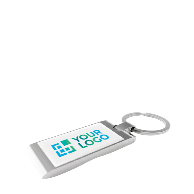 Gebogen metalen sleutelhanger met moderne stijl