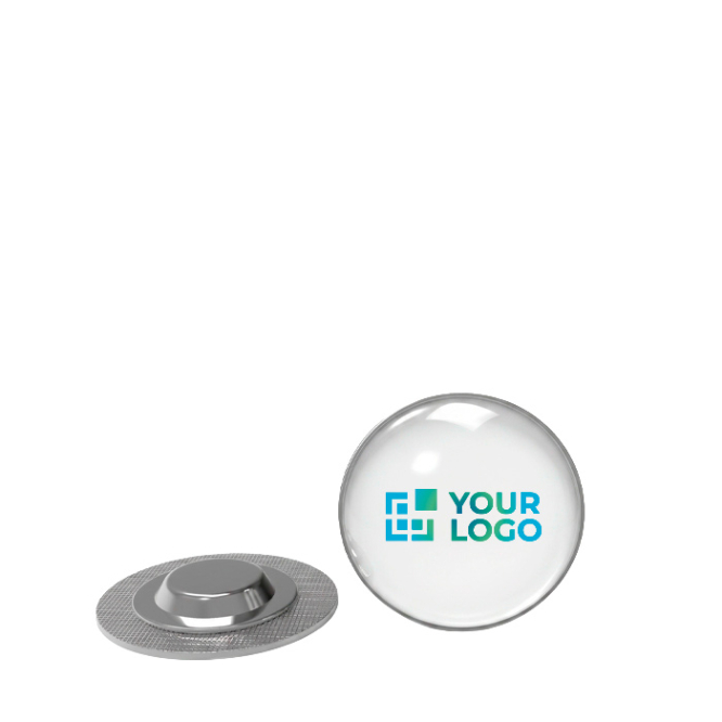 Metalen pin voor kleding met ronde magneetsluiting