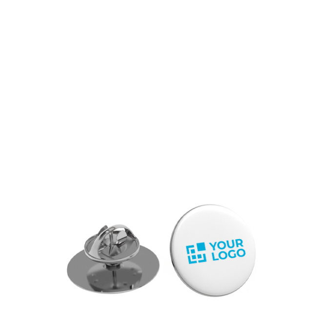 Kleine ronde metalen pin met glanzende afwerking