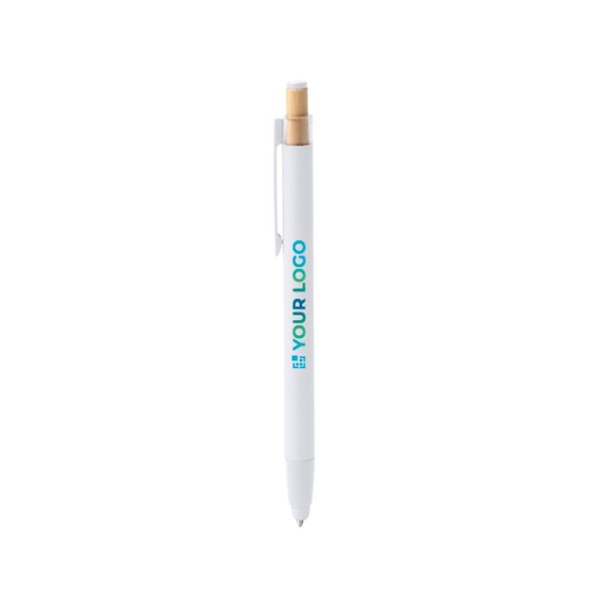 Matte balpen van gerecycled aluminium, blauwe inkt