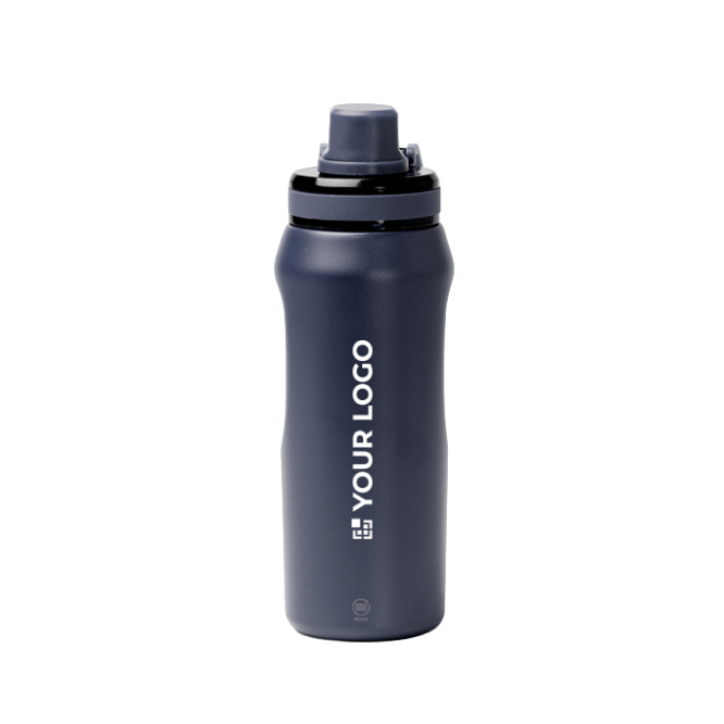 Drinkfles van roestvrij staal met dop en draaglus 600 ml