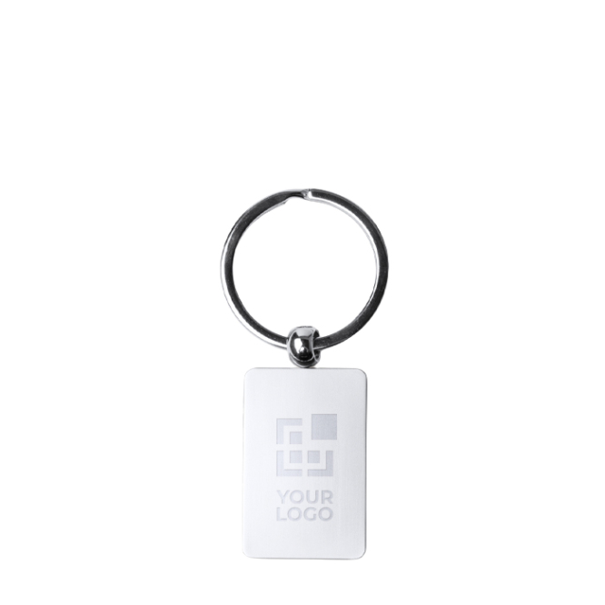 Draaibare metalen sleutelhanger met matte afwerking