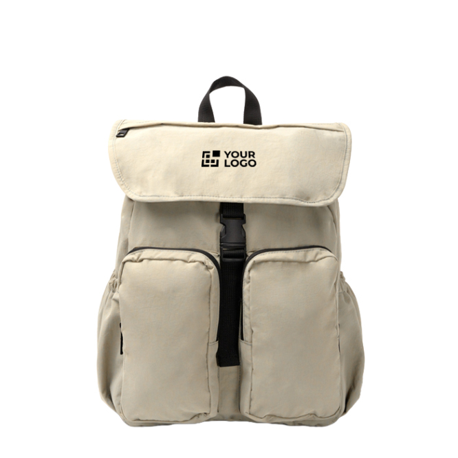 Nylon rugzak met ruim compartiment en koordsluiting PC 15''